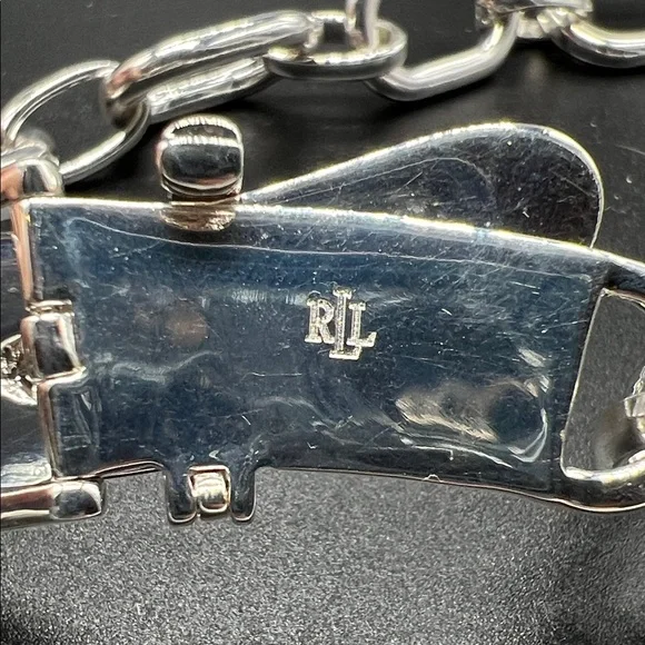 Ralph Lauren Silver Buckle Chain Necklace - Picture 6 of 7